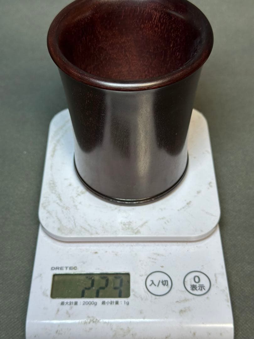 唐木　紫檀　筆筒　ペン立て　木彫り　無垢　　文房具　骨董　木製　置物　骨董