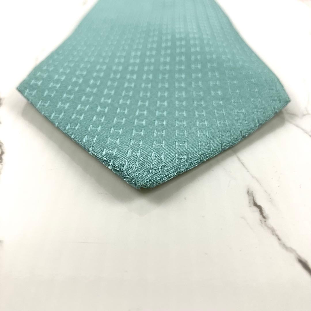 ☺︎MMCC☺︎　希少　美品　エルメス　ネクタイ　ファソネ　H柄　H織　ソリッ