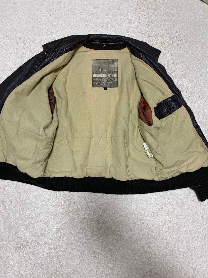 ✨美品✨90s A-2 フライトレザージャケット ダークブラウン M 牛革 短丈