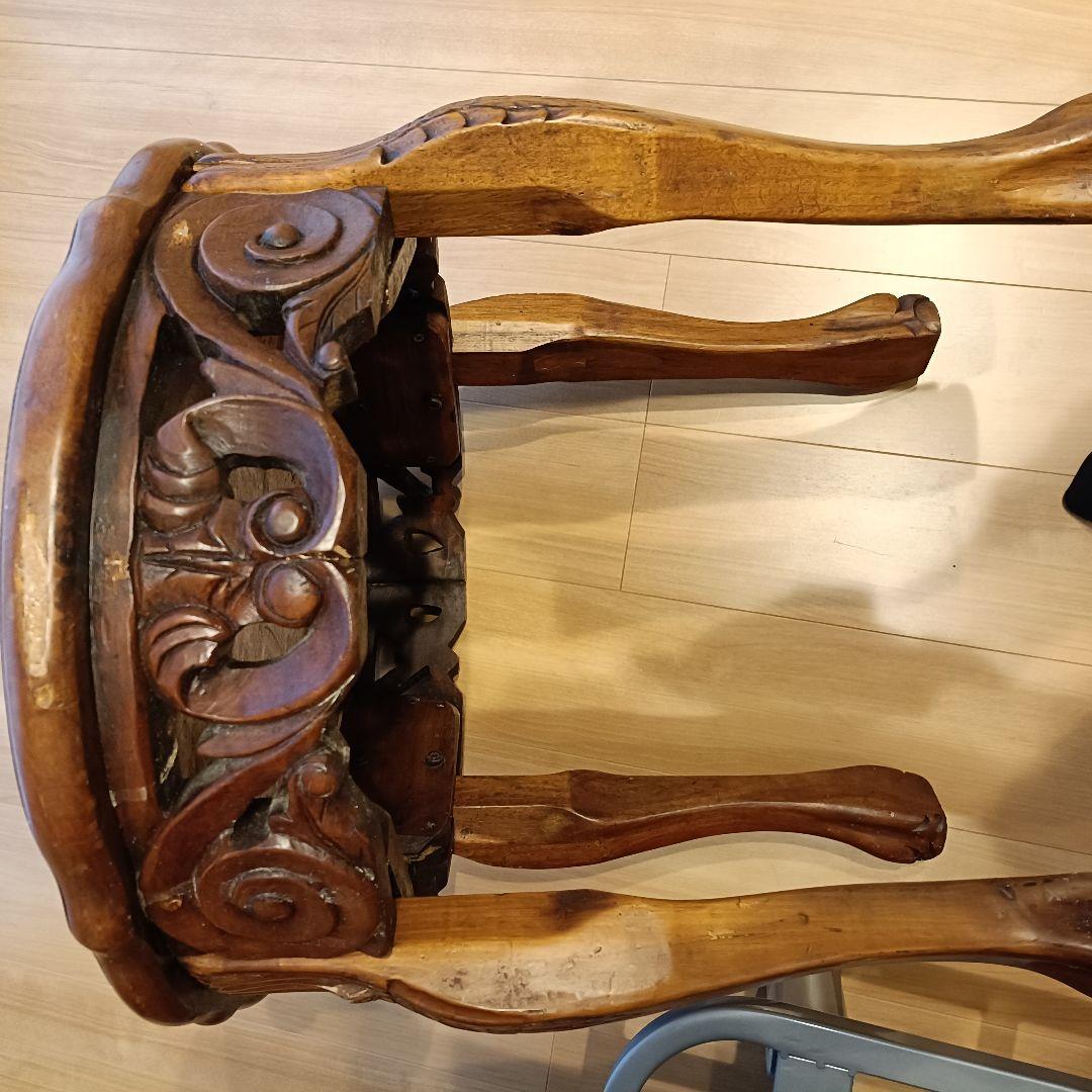 大理石 サイドテーブル 猫脚 アンティーク ヴィンテージ ロココ 飾り 西洋家具