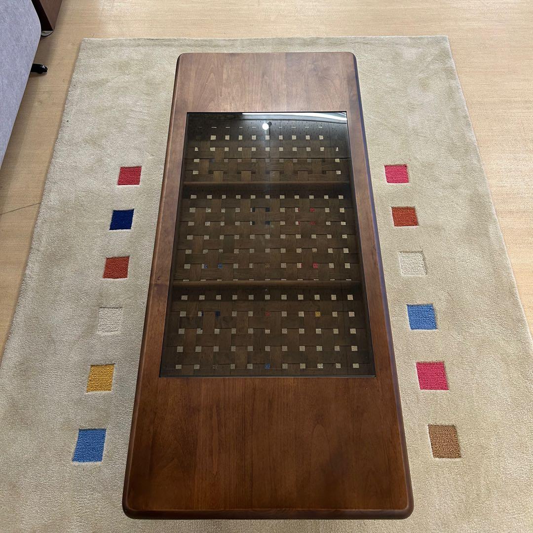 かおりん 新品☆センターテーブル リビングテーブル ガラステーブル 木製