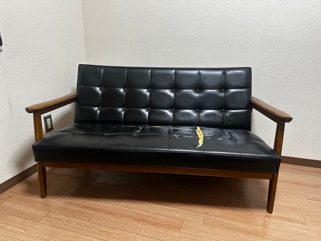 【ジャンク】カリモク60 Kチェア 2シーター