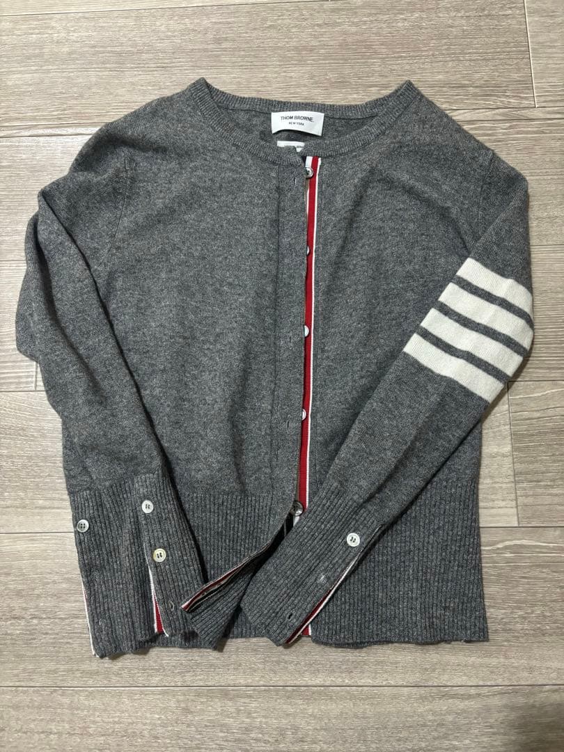 THOM BROWNE トムブラウン クルーネック 4bar カーディガン