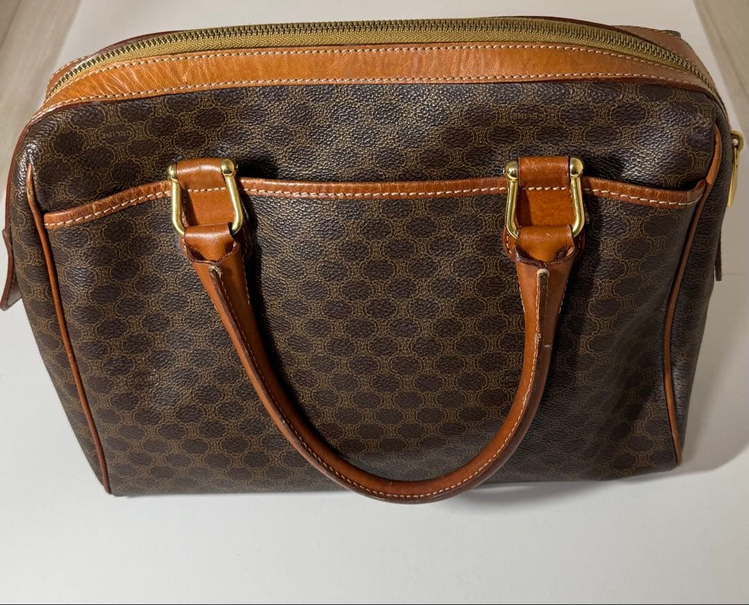 CELINE セリーヌ マカダム柄 ミニボストンバッグ ハンドバッグ