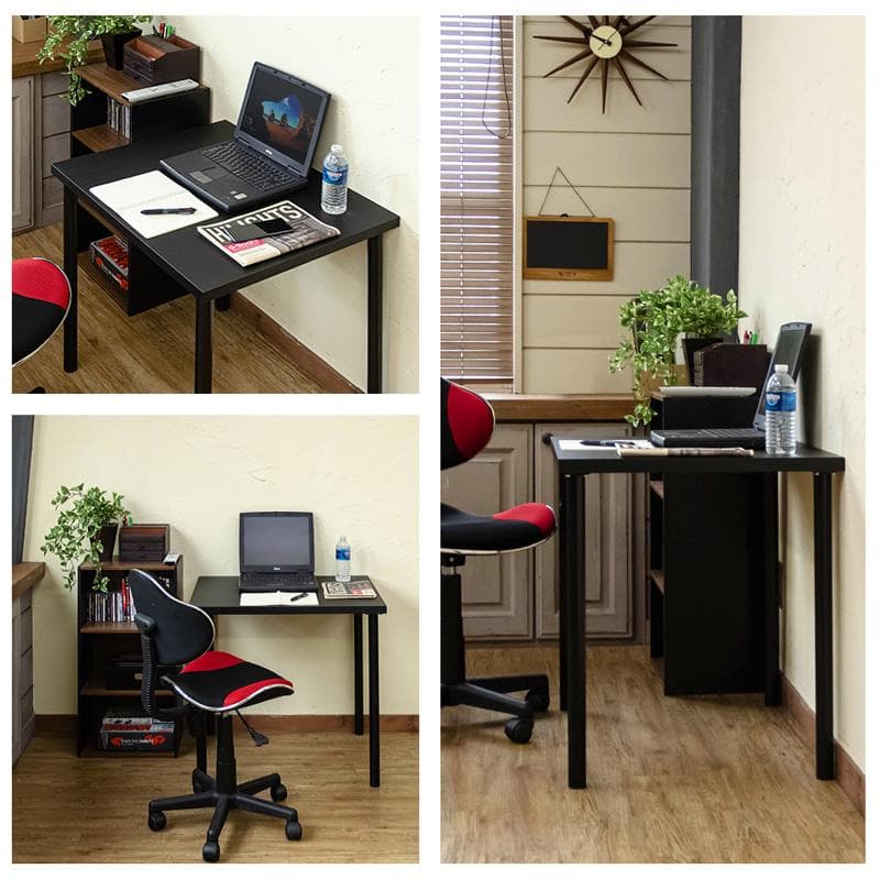 【新品・送料無料】フリーテーブル　75×60　BK/WH