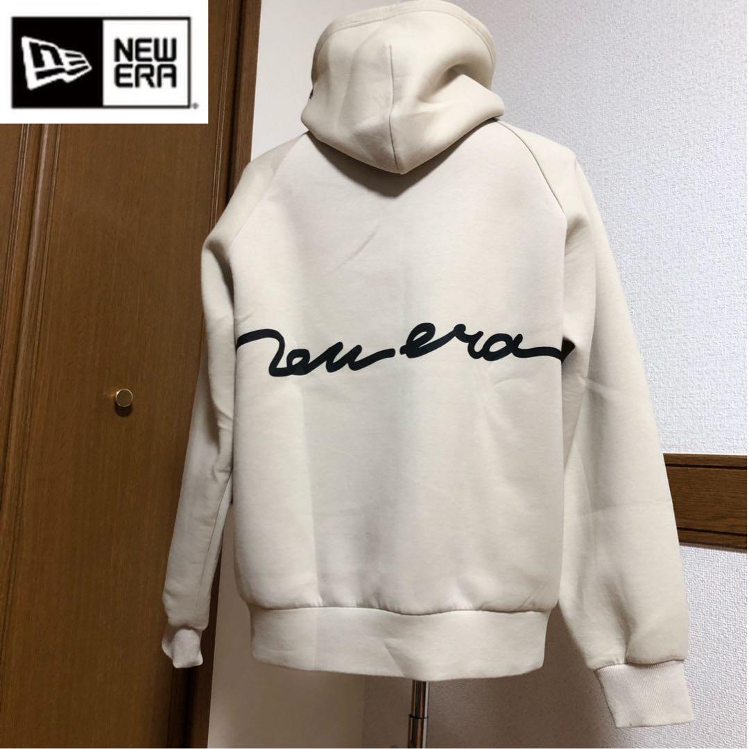 ニューエラ◆ダンボールニット プルオーバー パーカー ベージュ Lサイズ