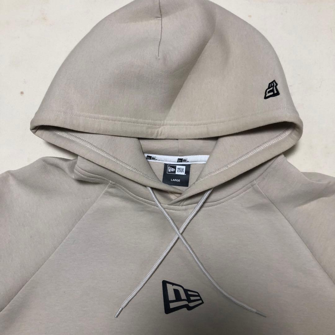 ニューエラ◆ダンボールニット プルオーバー パーカー ベージュ Lサイズ