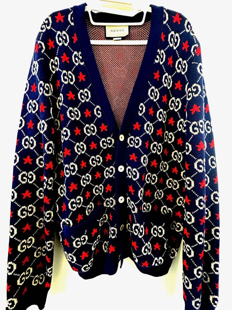 GUCCI GGスター柄カーディガン