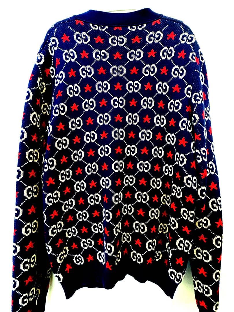 GUCCI GGスター柄カーディガン