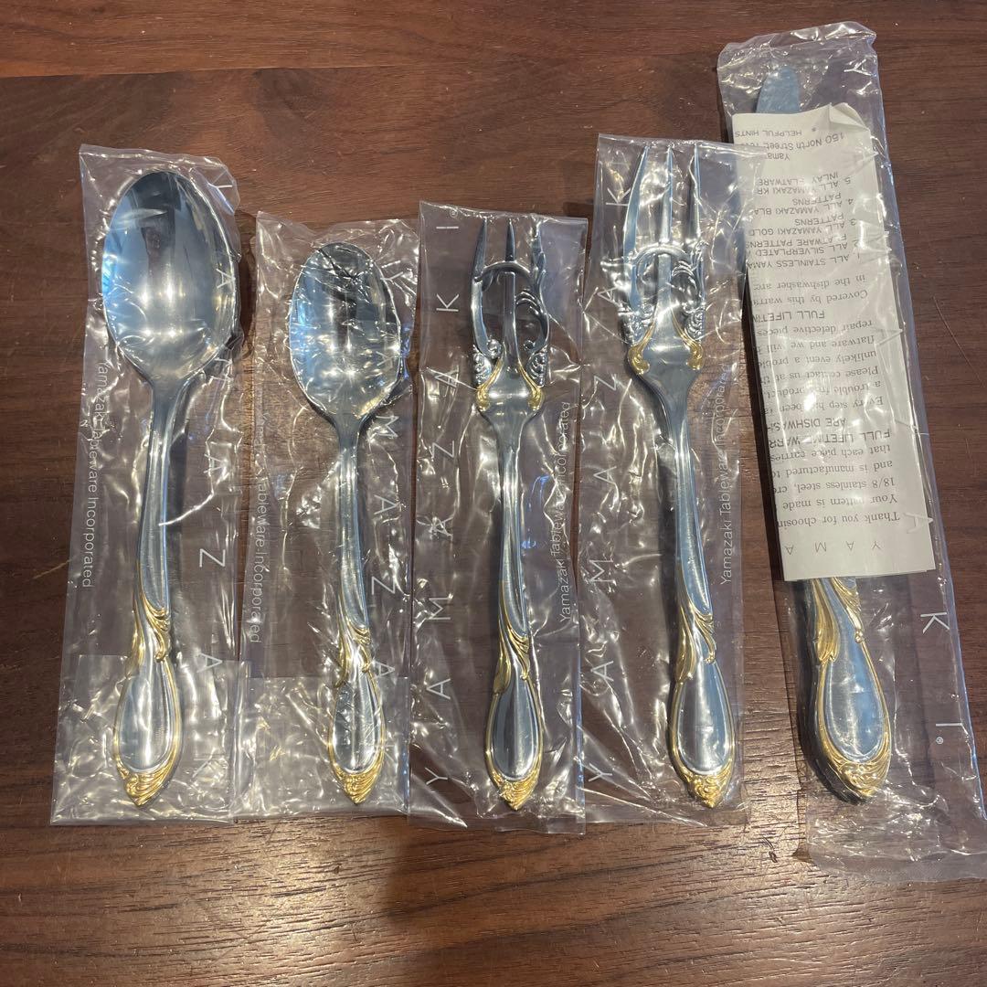 ヤマコ　カトラリーセット　カシェ　デザートフォーク＆スプーンセット 5種