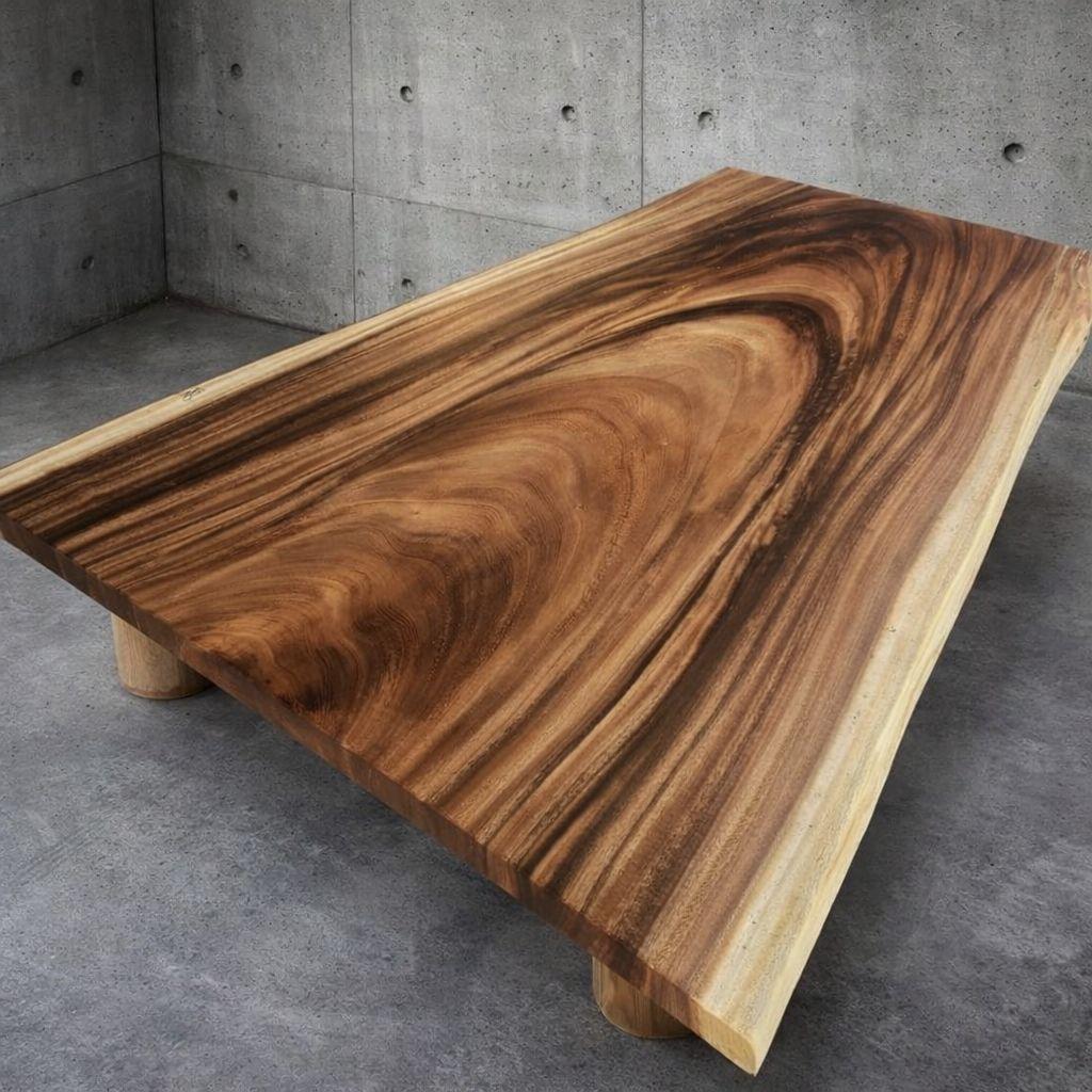 最終価格　モンキーポッド　一枚板　杢　ダイニング　テーブル　　ウォールナット