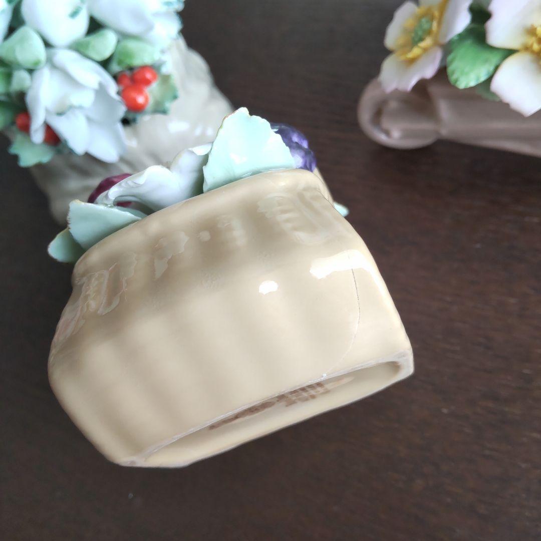 ロイヤルドルトン　花　置物　3点