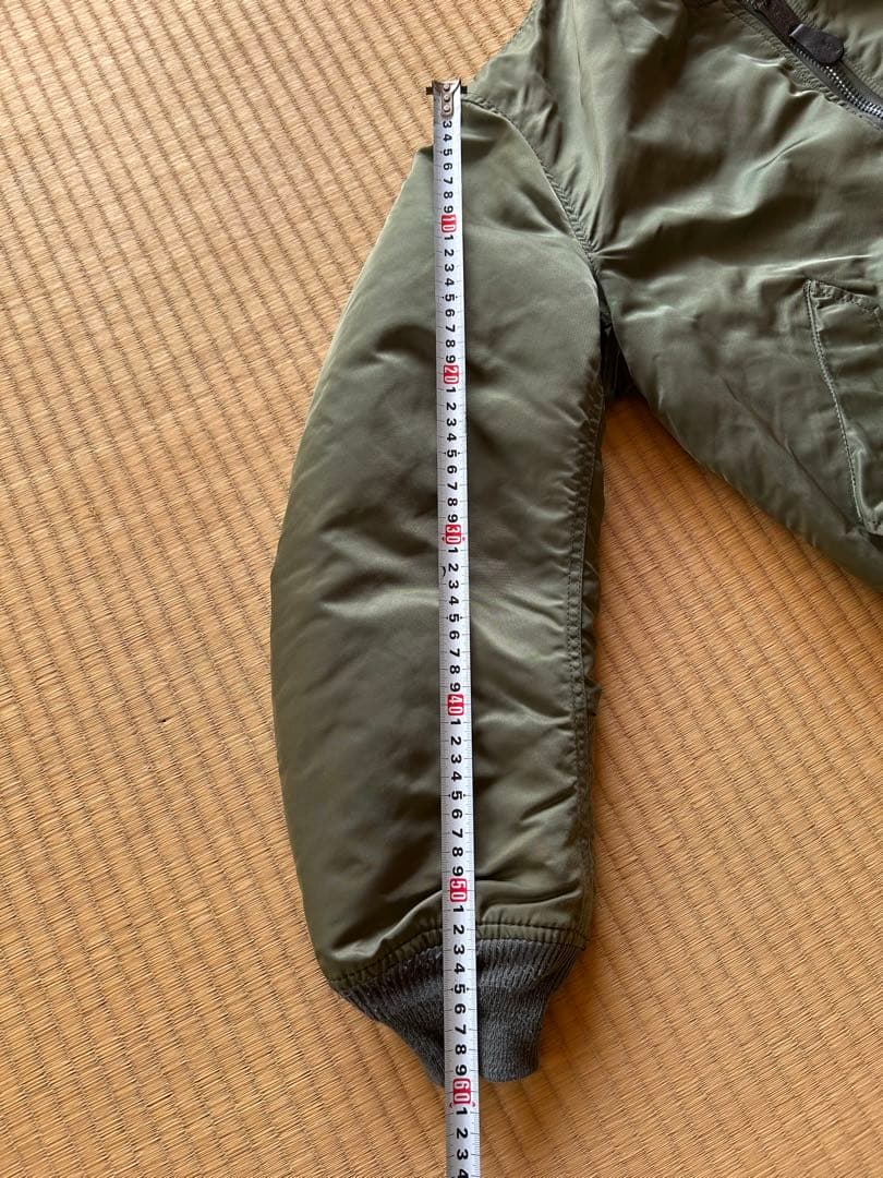 90s アメリカ製　MA-1フライトジャケット オリーブグリーン