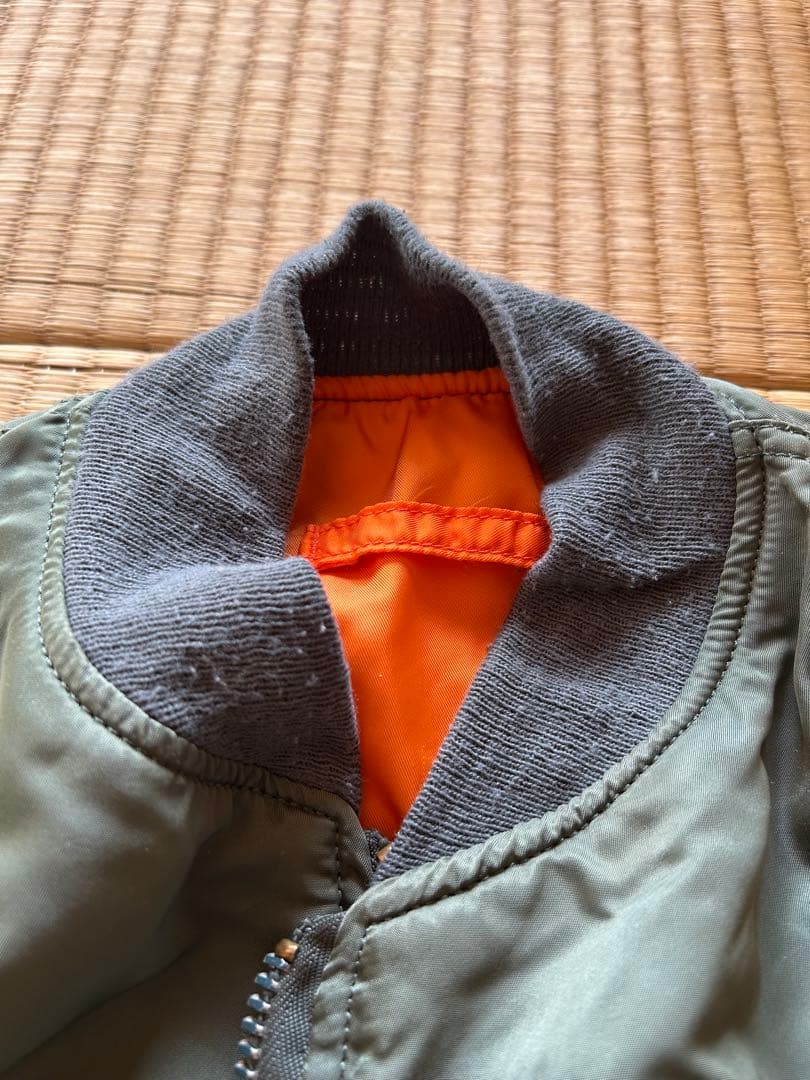 90s アメリカ製　MA-1フライトジャケット オリーブグリーン