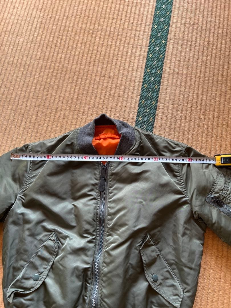 90s アメリカ製　MA-1フライトジャケット オリーブグリーン