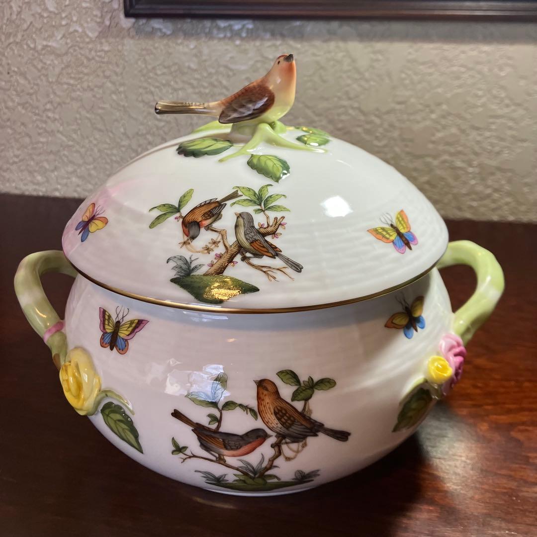 【HEREND ヘレンド】ロスチャイルドバード　スープチューリン　希少訳あり