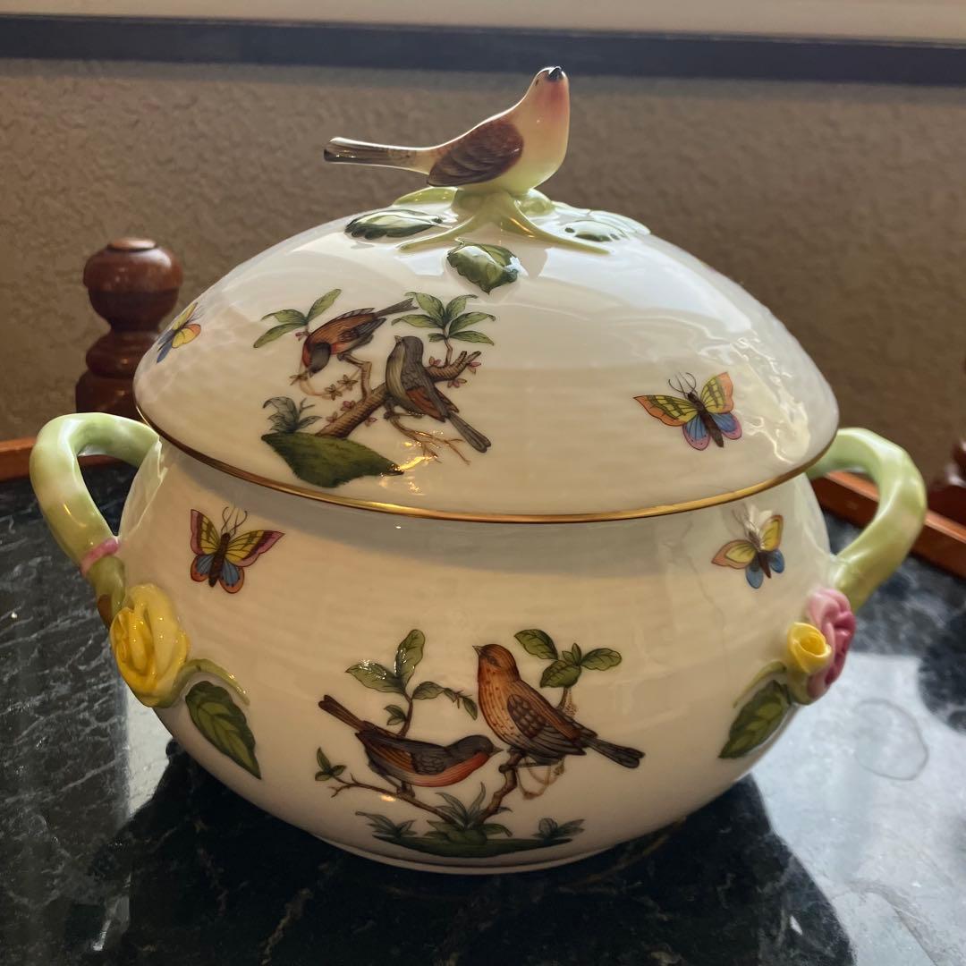 【HEREND ヘレンド】ロスチャイルドバード　スープチューリン　希少訳あり