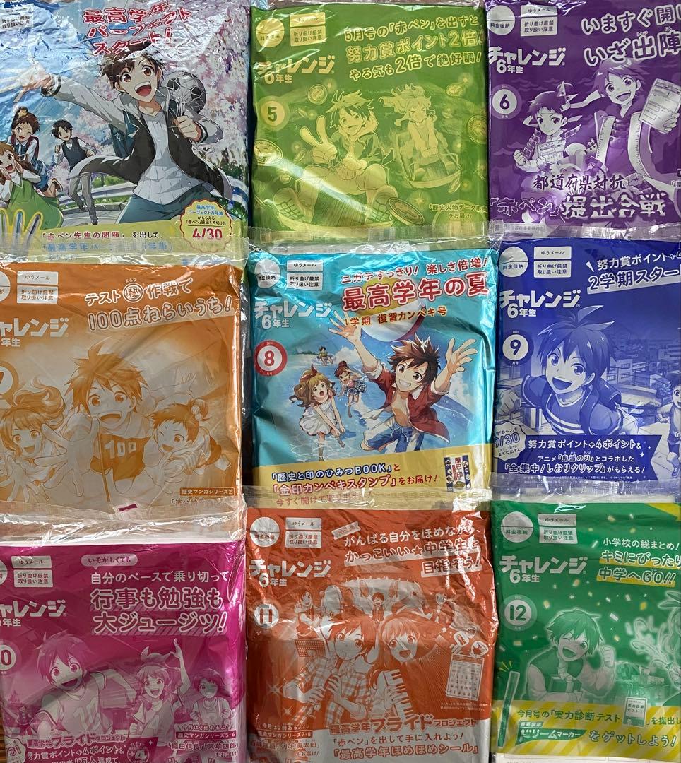 【未使用品まとめ売り】進研ゼミ　チャレンジ6年生　一年分