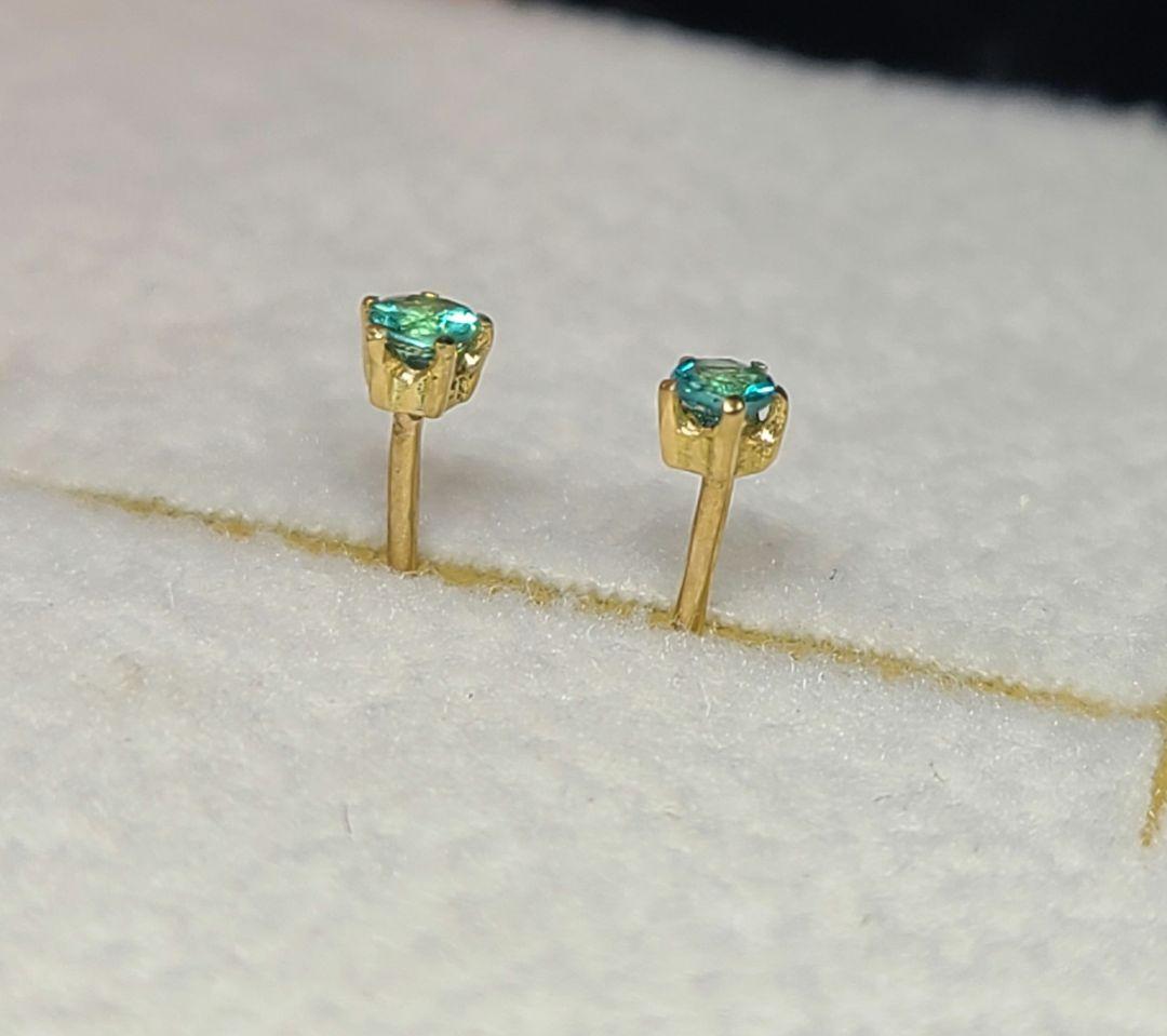 ふじ★ブラジルバターリャパライバトルマリン★ピアスオーダー