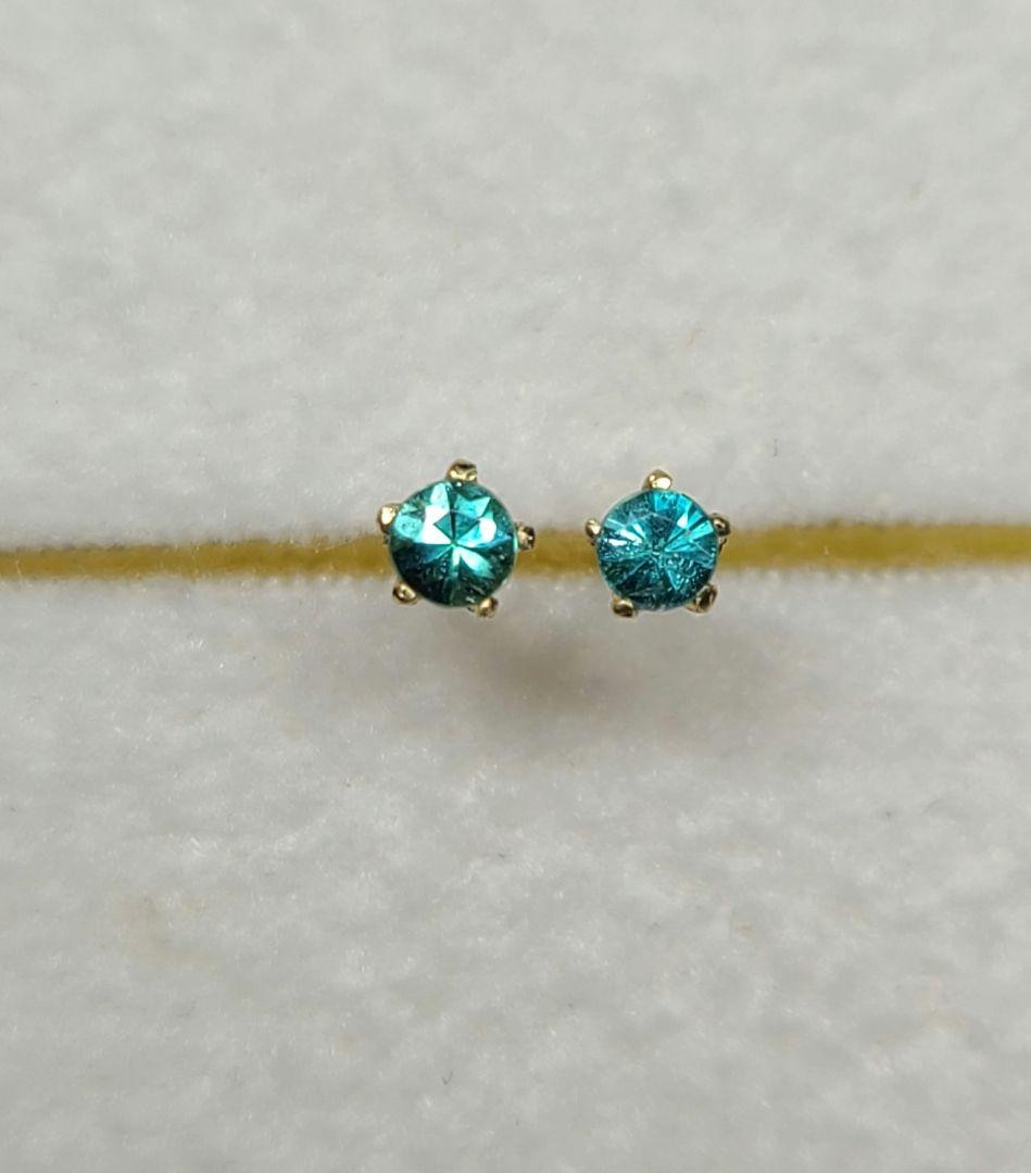 ふじ★ブラジルバターリャパライバトルマリン★ピアスオーダー