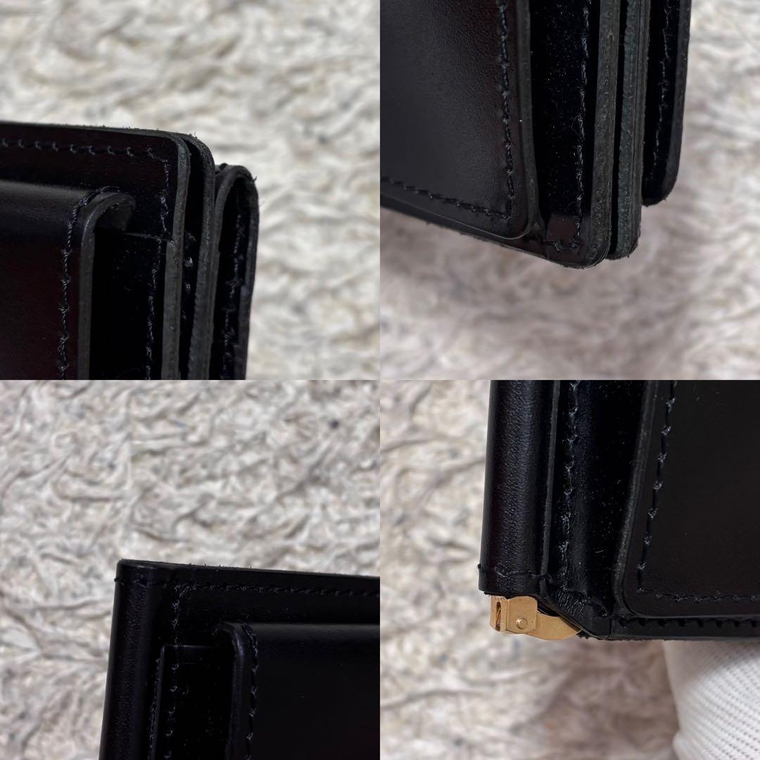 極美品✨Roter マネークリップ　ゴールド金具　レザー　ブラック　2つ折り財布