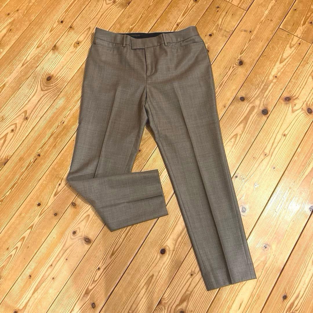 パンツスーツ　スーツ　ベージュ　イタリア高級生地「REDA」オールシーズン