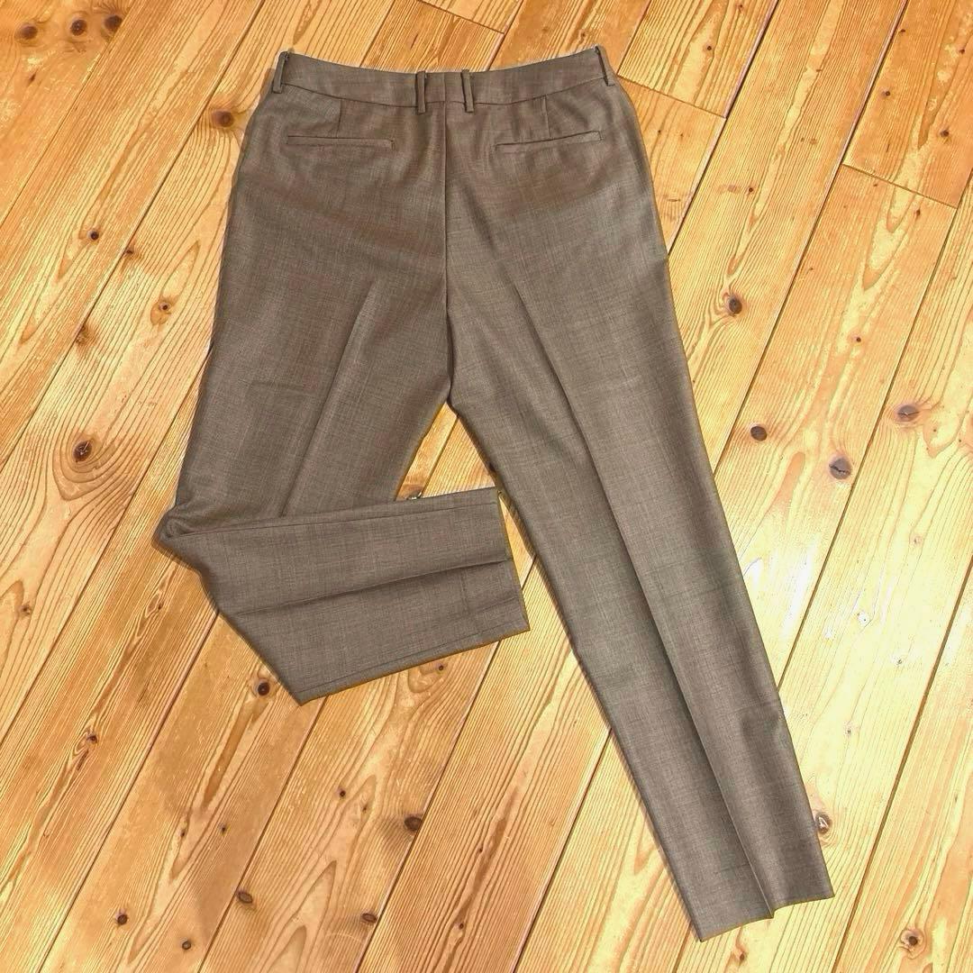 パンツスーツ　スーツ　ベージュ　イタリア高級生地「REDA」オールシーズン