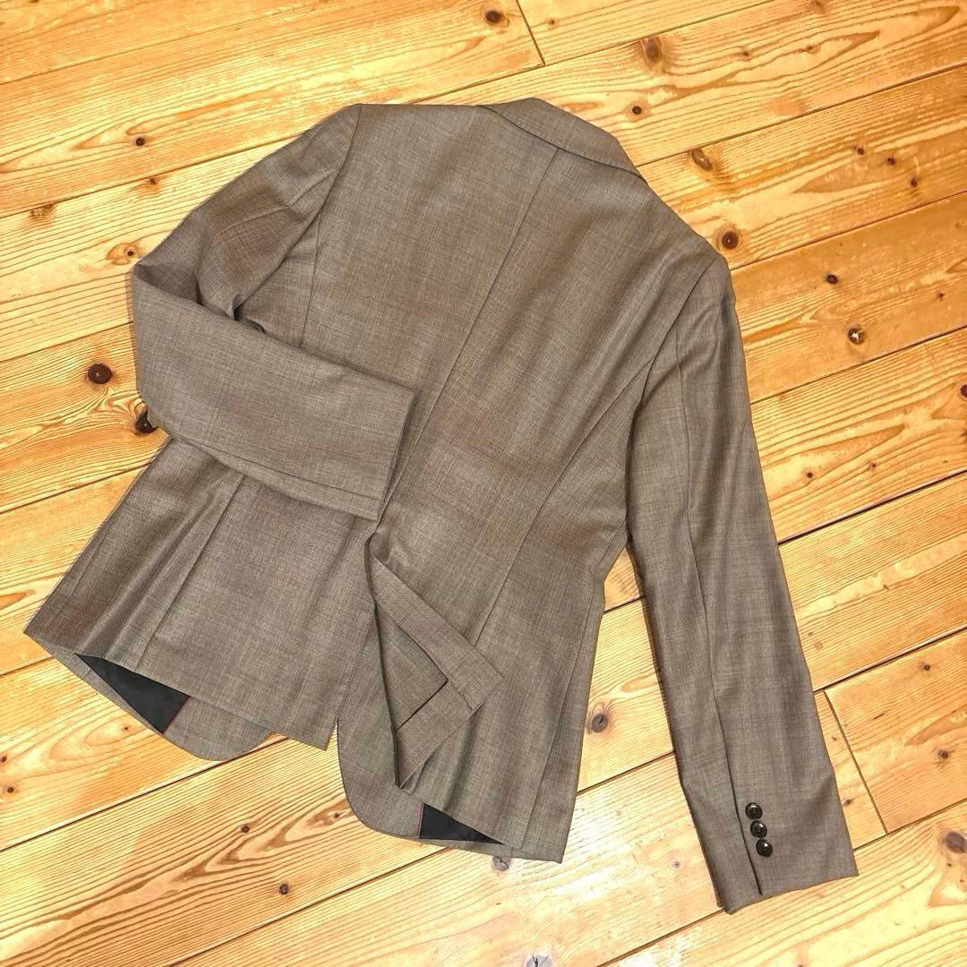 パンツスーツ　スーツ　ベージュ　イタリア高級生地「REDA」オールシーズン