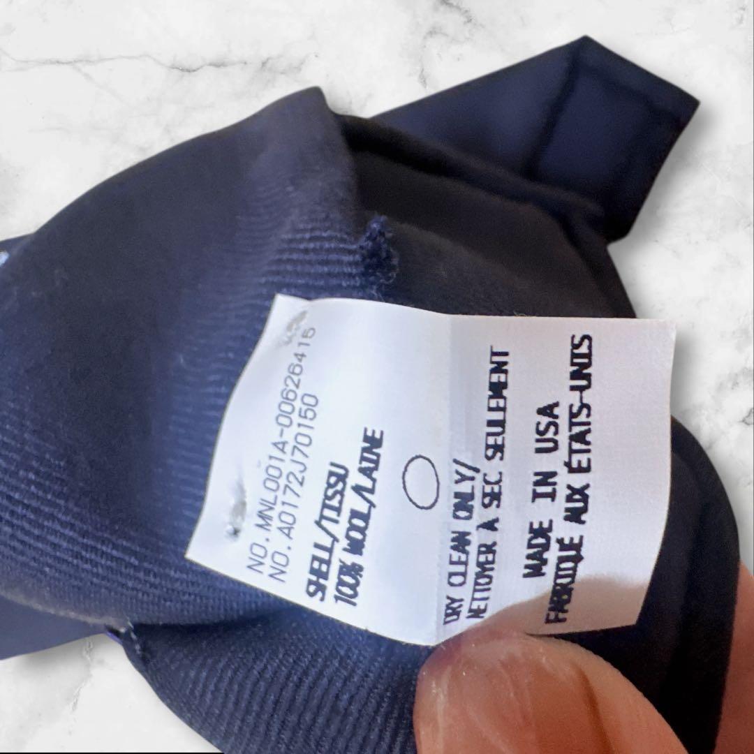 【未使用に近い】Thom Browne ネイビー ネクタイ　トリコロール　ウール