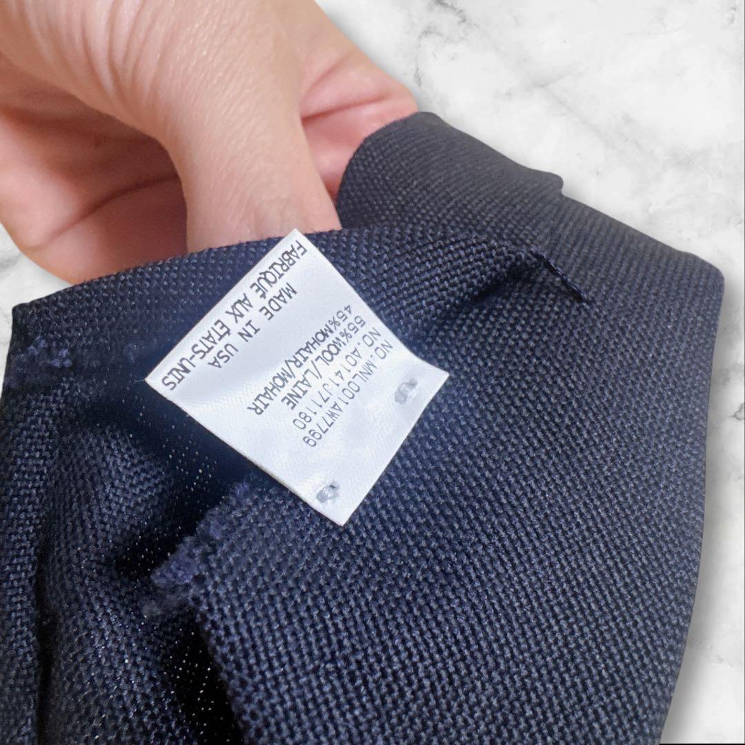 【未使用に近い】Thom Browne ネイビー ネクタイ　トリコロール　ウール