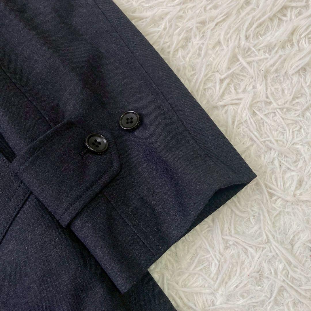 《美品》 TAKEO KIKUCHI コート ネイビー M ビジネス フォーマル