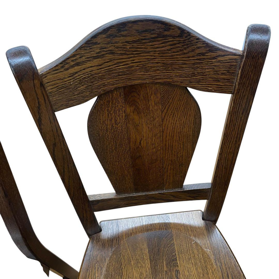 美品　起立木工　オランダ製　オーク無垢　2脚セッ