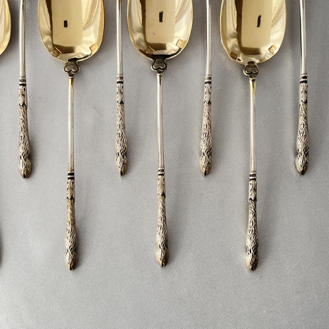 【仏蘭西】 コーヒースプーン　12本【シルバープレート】ケース