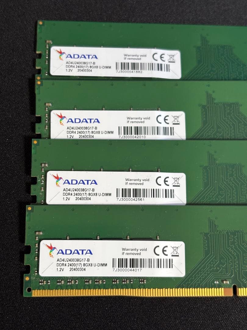 メル62… ADATA DDR4-240016GB(8GB2枚）