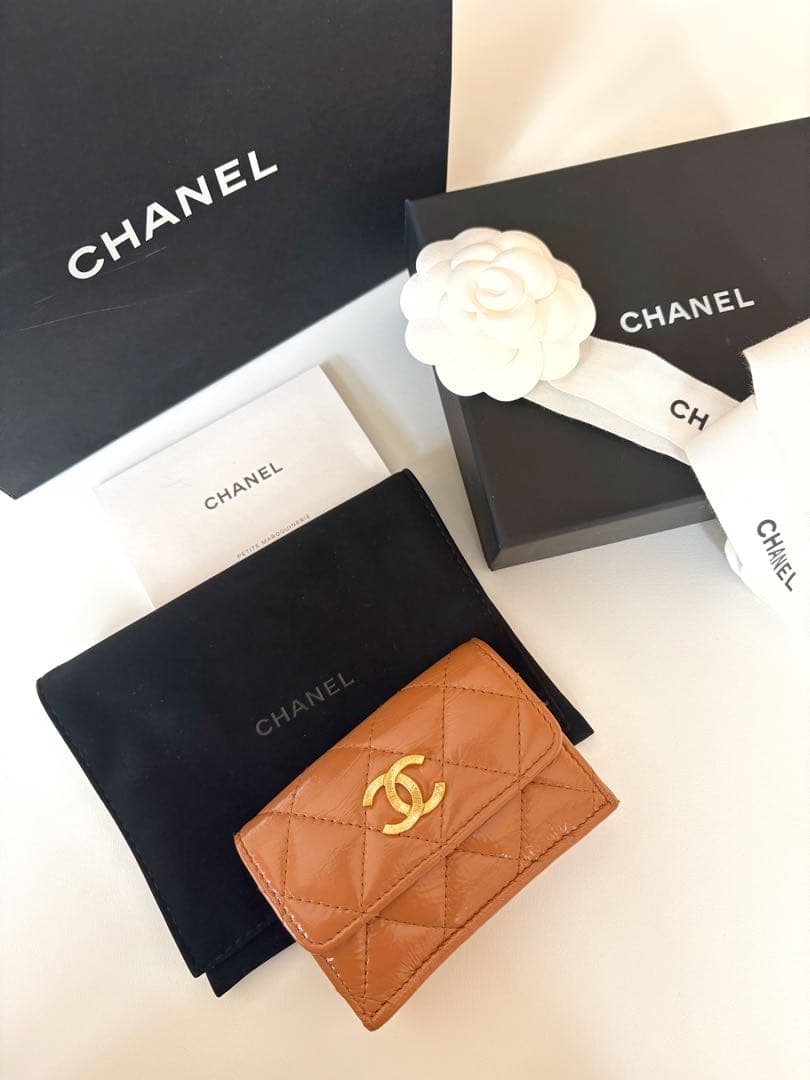 CHANEL♡ブラウン 三つ折り財布