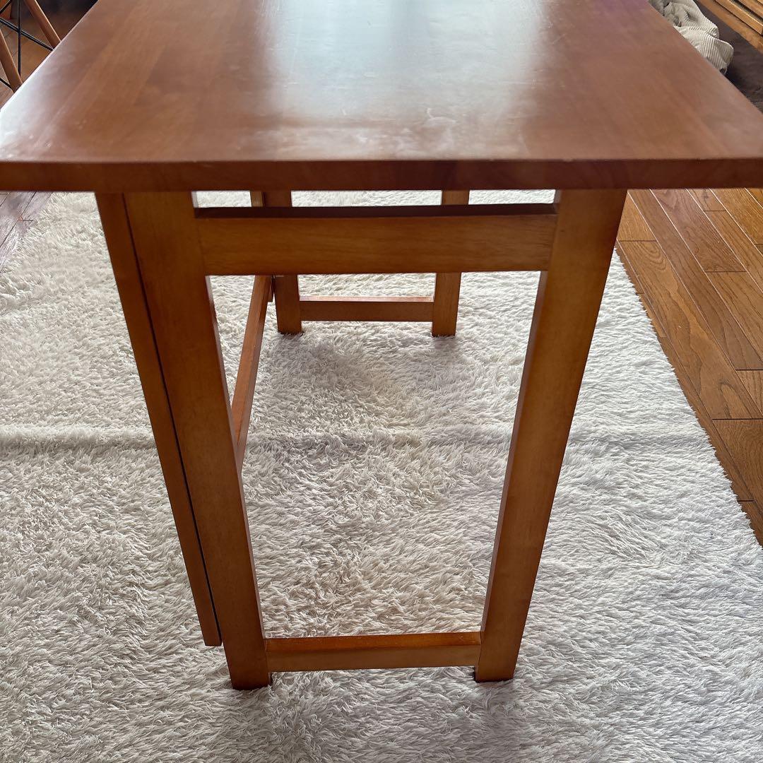 美品】天然木 折りたたみ デスク チェア セット 椅子 テーブル ワークスタディ