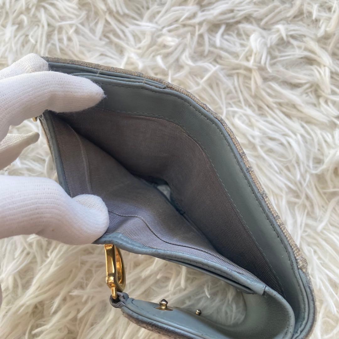 Dior 三つ折り財布 サドル ロータスウォレット オブリーク　ミニウォレット