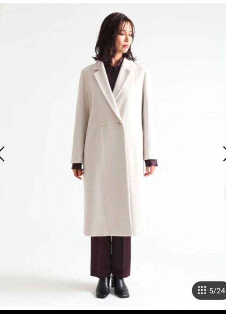 新品　FRAY I.D フレイアイディ チェスターコート ベージュ　羊毛100%