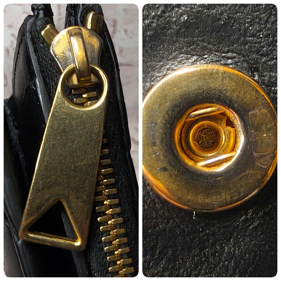 【現行／美品】ボッテガヴェネタ イントレ二つ折り財布 スモール IC搭載／黒E