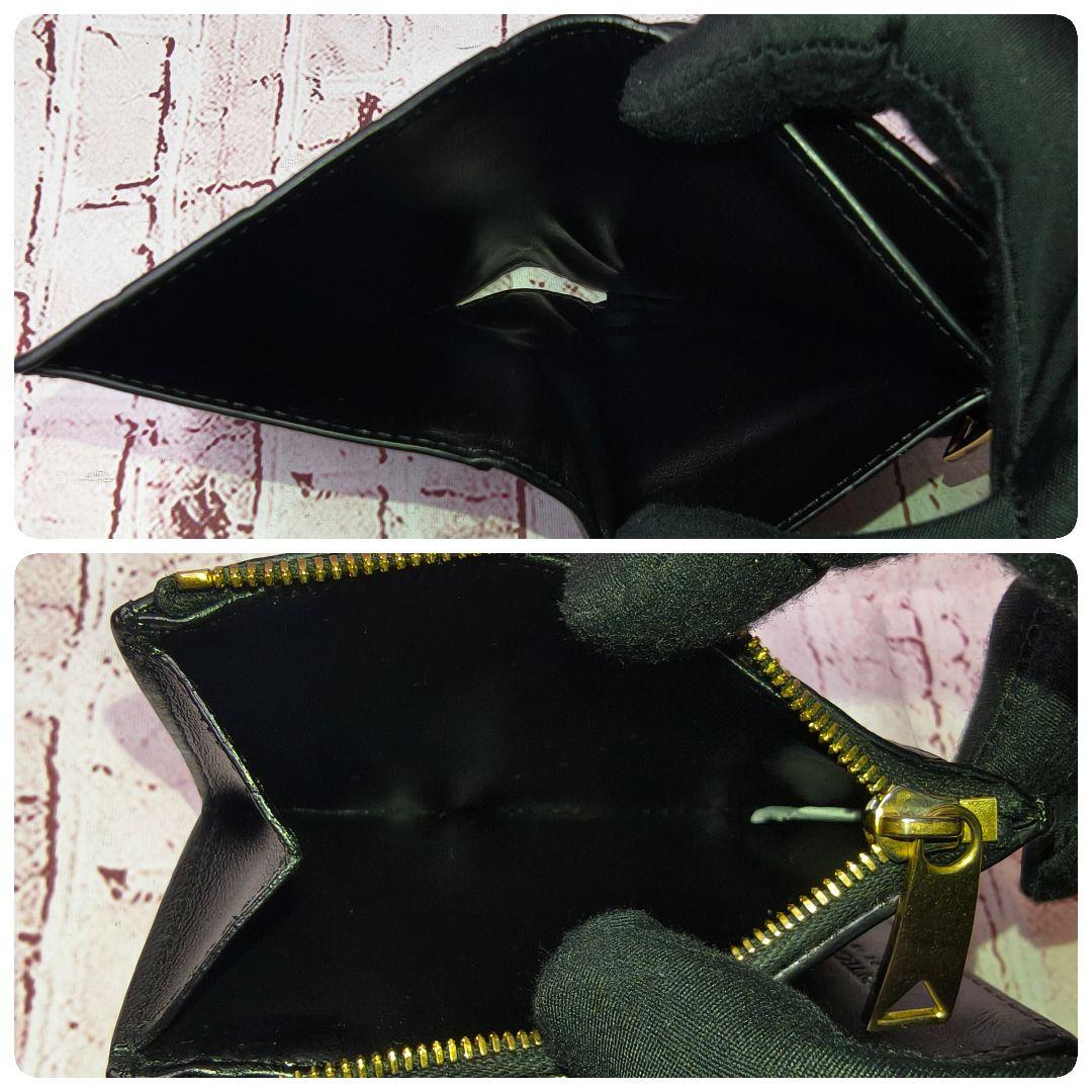 【現行／美品】ボッテガヴェネタ イントレ二つ折り財布 スモール IC搭載／黒E