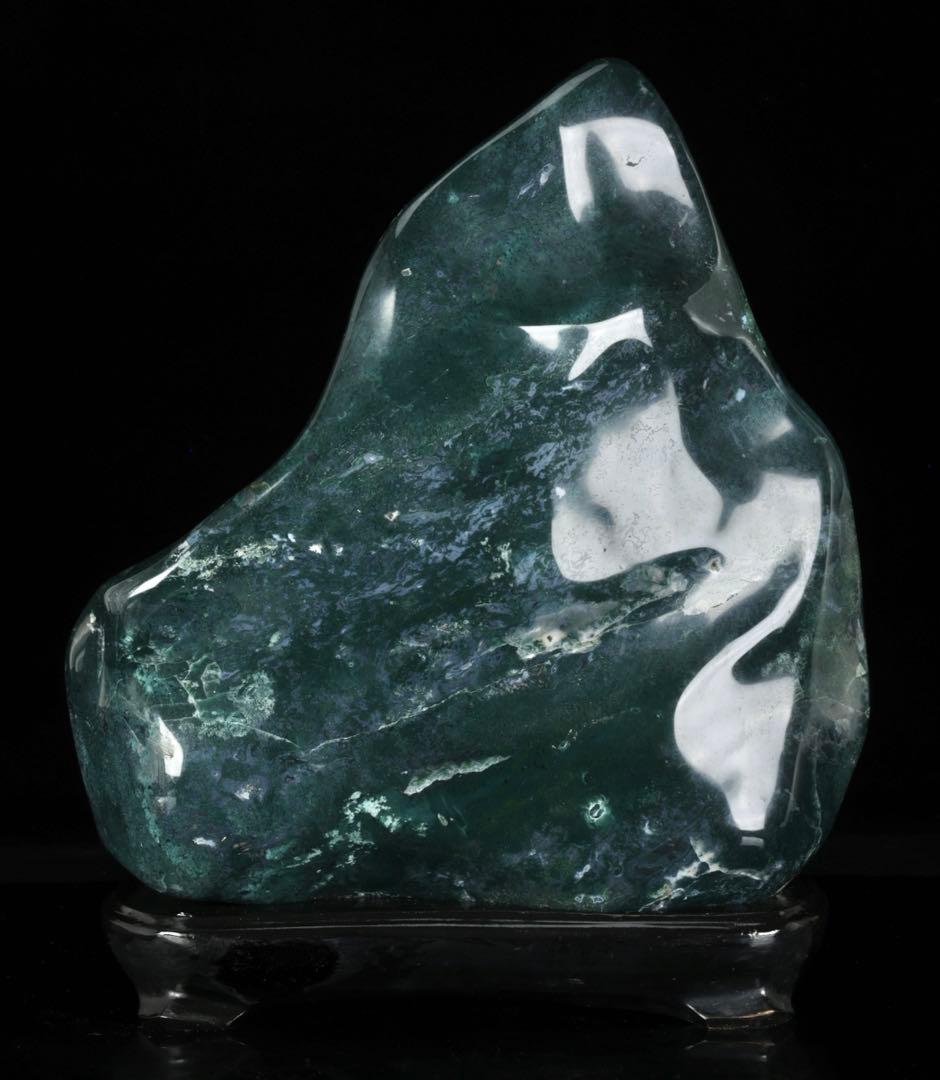 出雲めのう 花仙山 ジャスパー 青メノウ 碧玉 翡翠 瑪瑙水石 鑑賞石 飾石美石