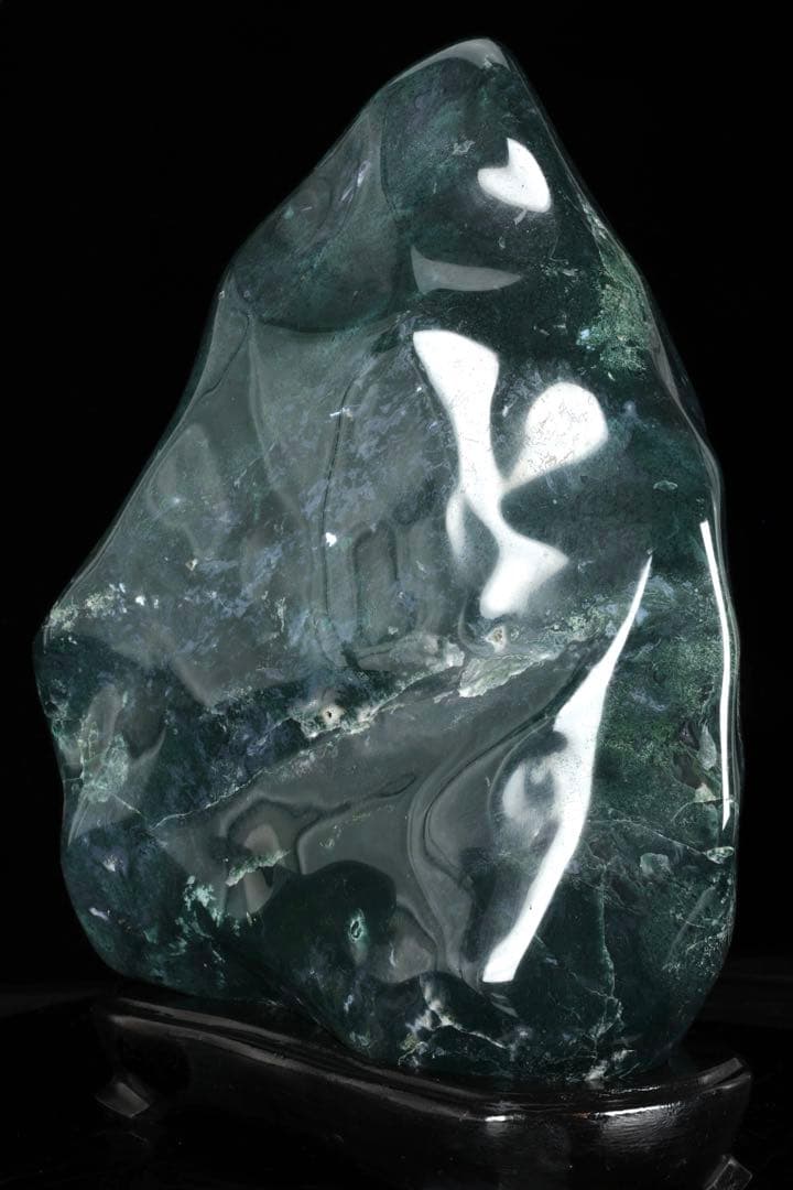 出雲めのう 花仙山 ジャスパー 青メノウ 碧玉 翡翠 瑪瑙水石 鑑賞石 飾石美石