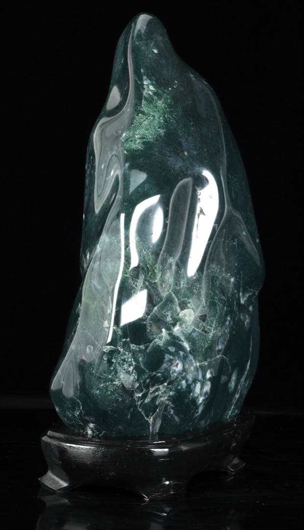 出雲めのう 花仙山 ジャスパー 青メノウ 碧玉 翡翠 瑪瑙水石 鑑賞石 飾石美石