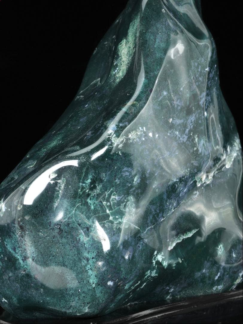 出雲めのう 花仙山 ジャスパー 青メノウ 碧玉 翡翠 瑪瑙水石 鑑賞石 飾石美石