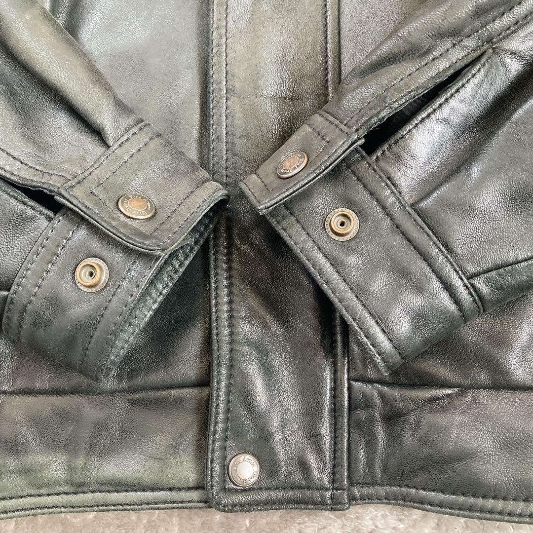 Wind Armor 【LL】ラムレザージャケット ブラック アメカジ バイカー