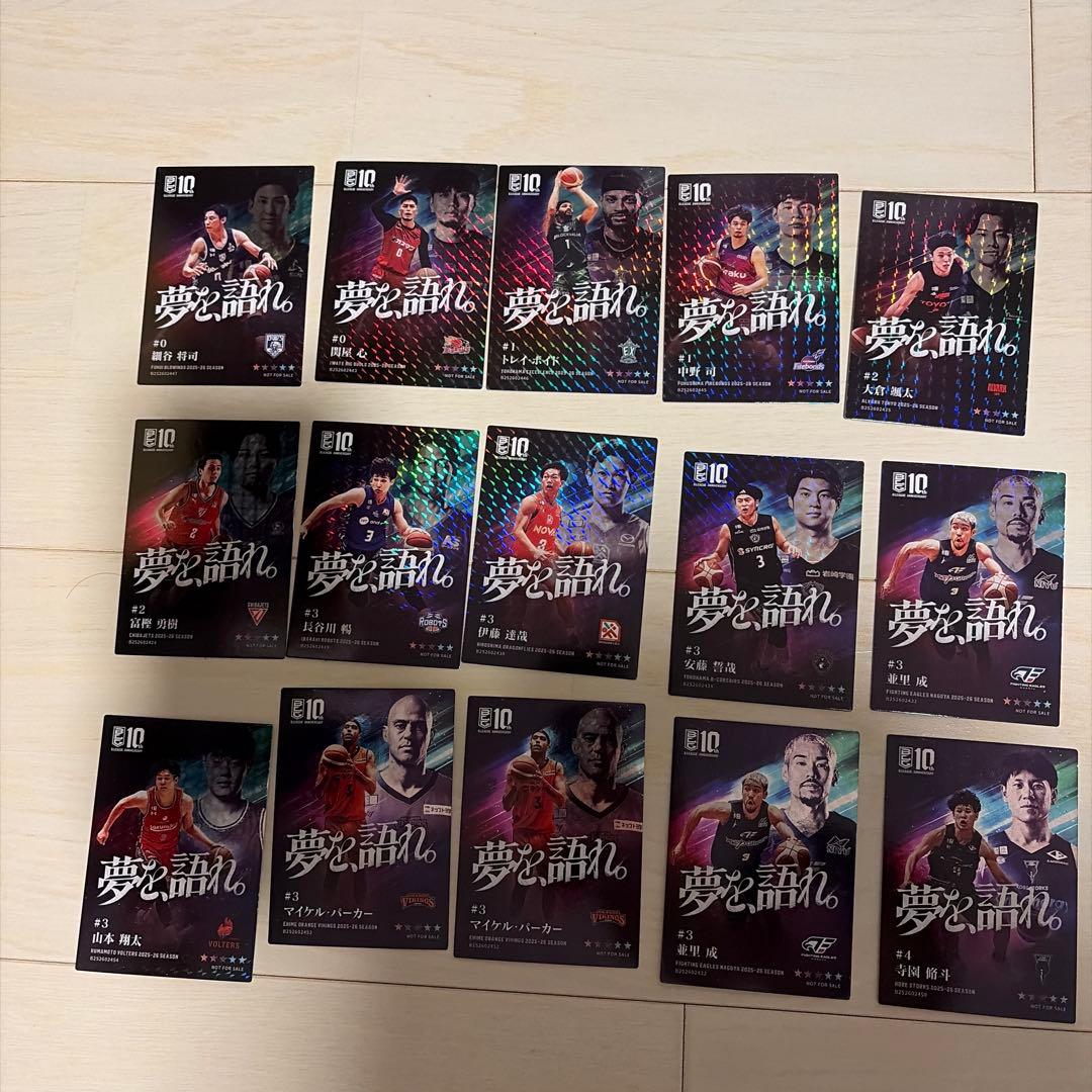 Bリーグ　特別特典　選手カード　45枚