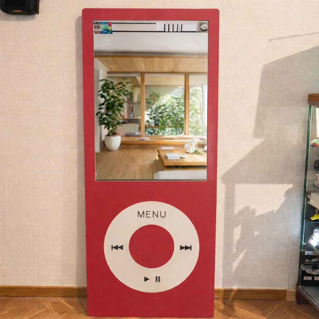 ipod型 ミラー iPhone 韓国インテリア 壁掛け スタンド おしゃれ