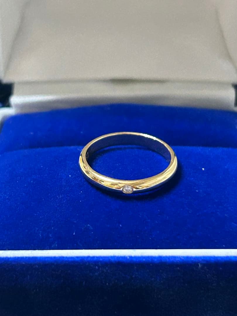 カルティエ　1Pダイヤウェディングリング6号