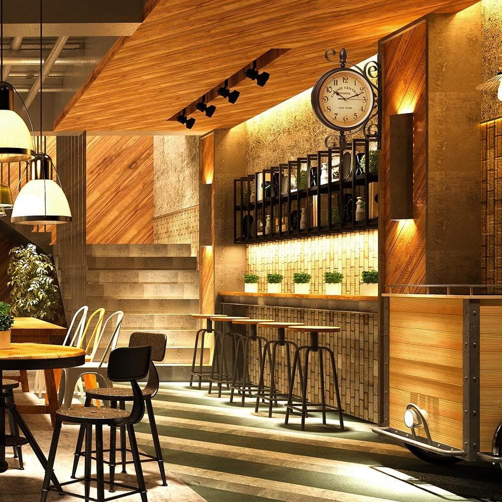 アンティーク調ダブルフェイスウォールクロック?　掛け時計