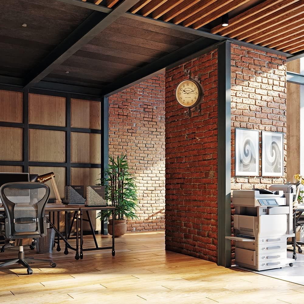 アンティーク調ダブルフェイスウォールクロック?　掛け時計